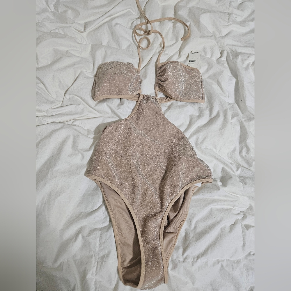 Aerie Cut Out Sparkle Swimsuit